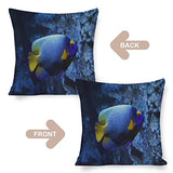 Cushion Pillow Cover Ocean Sea Starfish Zippered Pillow Cover Underwater Sea World Fish Nautical Ocean Throw Pillow Covers 18×18 Pillows for Couch Sofa Patio Furniture Home Decor